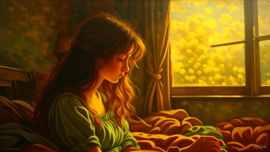 खिड़की के पास शांत बैठा व्यक्ति, थकान और भावनात्मक गहराई दर्शाते हुए
